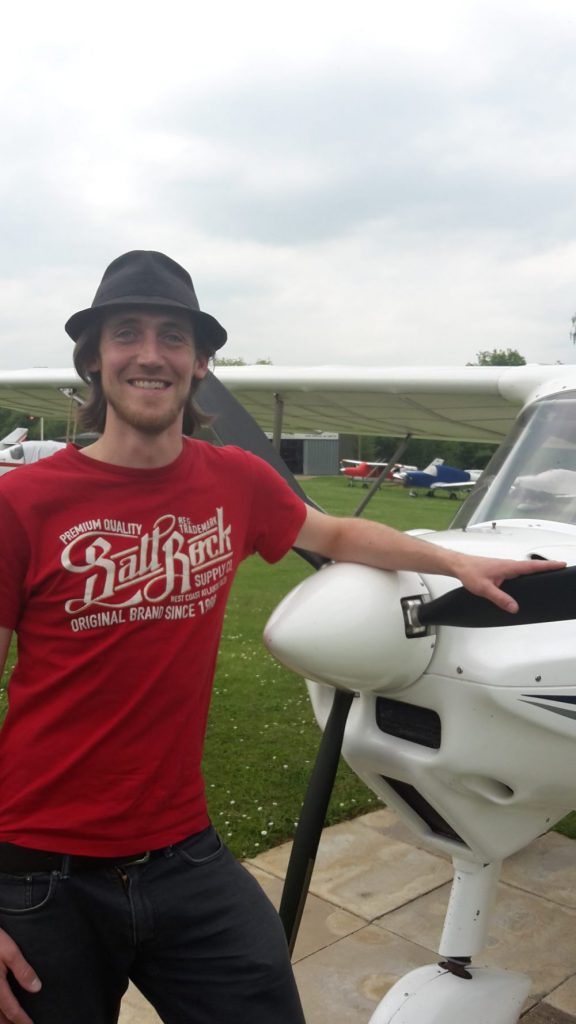 Andy Corby Flying Lesson 2016 Standing Next To Plane
